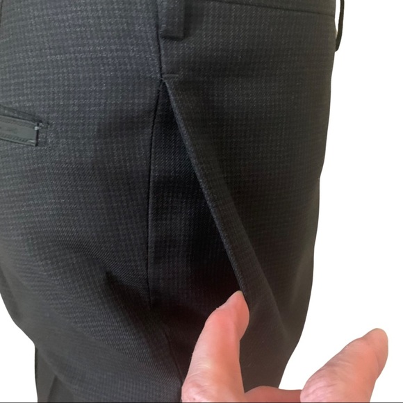 PRADA Men’s Virgin Wool Black Houndstooth Trousers Dress Pants Luxury Designer - Picture 4 of 15